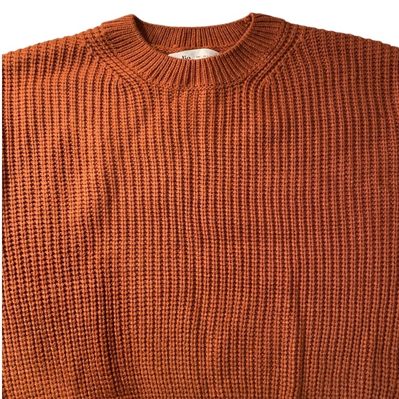 NWT Elodie Crewneck Cropped Chunky Knit Oversized Sweater Women's LARGE - Picture 3 of 9